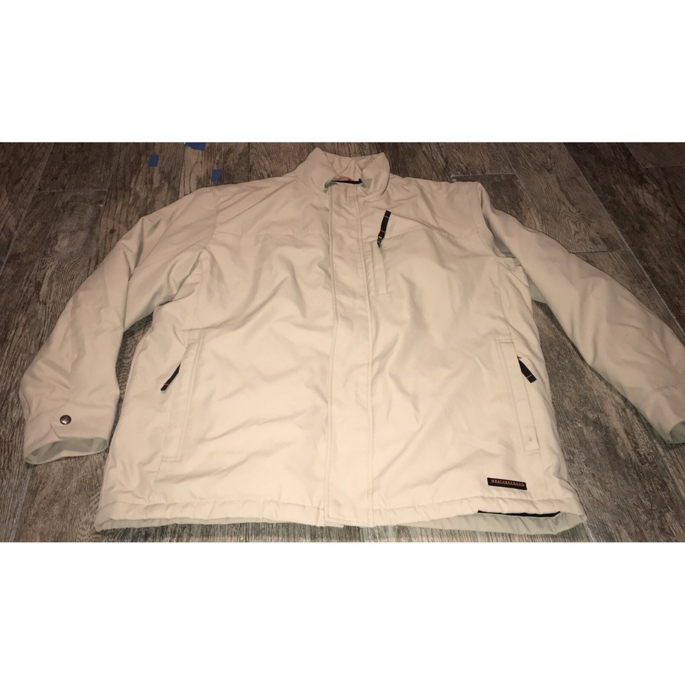 Weatherproof Mens Jacket Coat Size XL Beige Lined‎ Warm